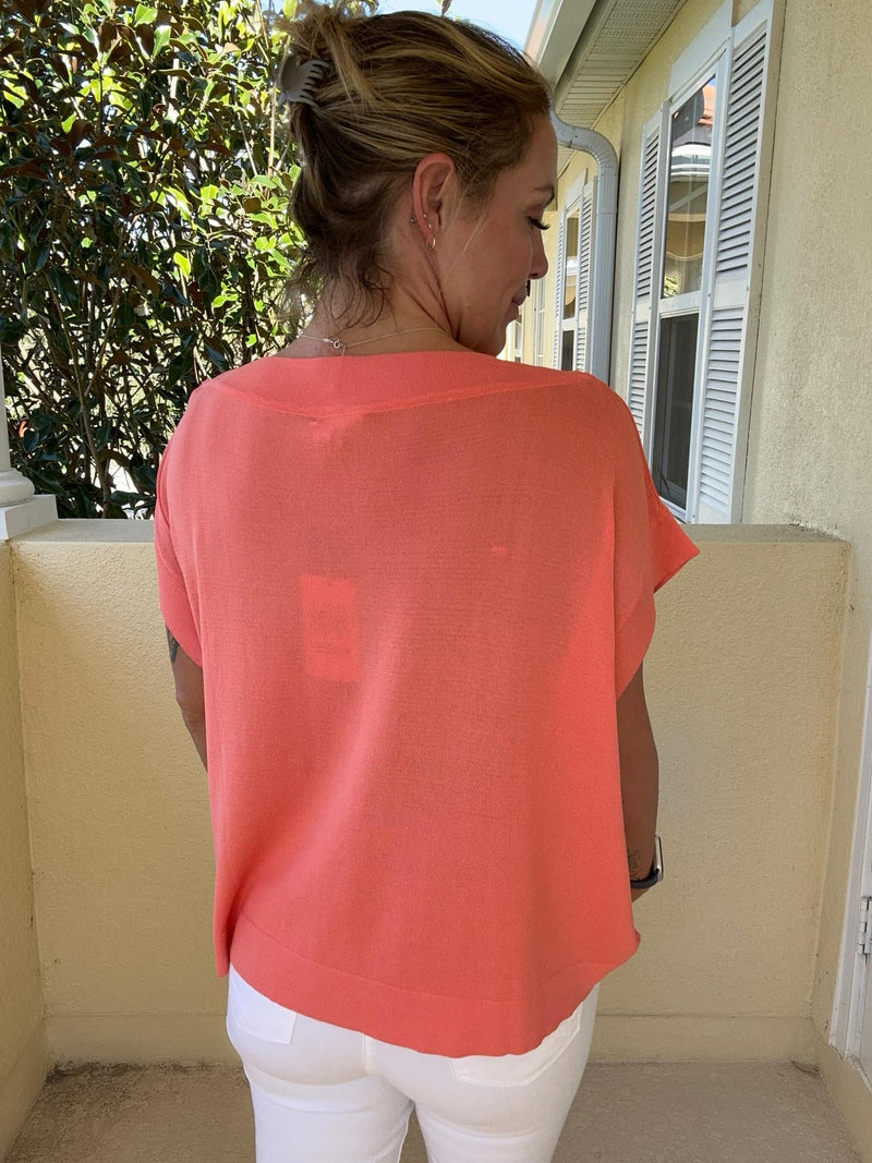 Sunshine On My Mind Top - Coral