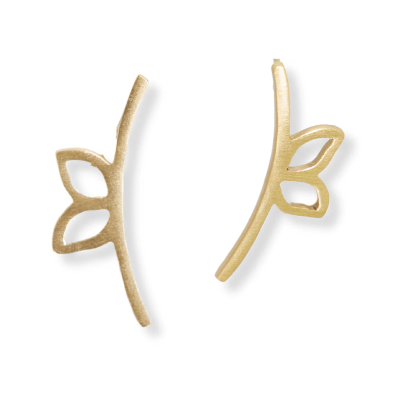 Ink + Alloy Butterfly Wings Brass Earrings
