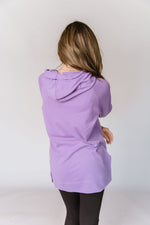 Ampersand Ave Sideslit Hoodie - Bright Lilac