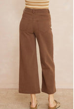 Cropped To Perfection Jeans - Brown