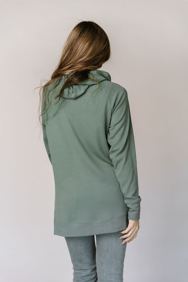 Ampersand Ave Sideslit Hoodie - Chive