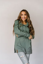 Ampersand Ave Sideslit Hoodie - Chive