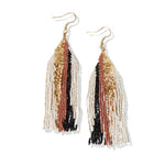 Ink + Alloy Ivory Black Rust Gold Luxe Fringe Earring